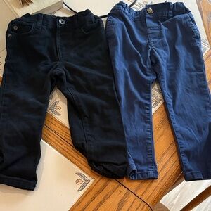 Children’s Place Black Pants and Carter’s Blue Pants 2T